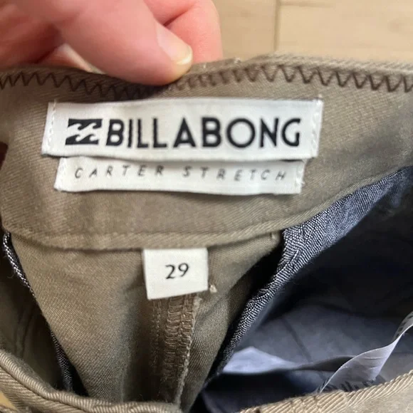 NWT Billabong Carter Stretch Boys Khaki Pants Size 29x27 - Picture 3 of 5